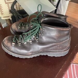 Danner Brown and Green Hiking Boots with Rugged Design